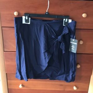 NWT, Zac & Rachel, tie skort, 12, navy blue